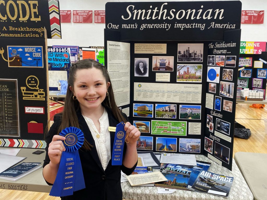 Student Grabs Top Spot At The Regional Social Studies Fair Sherrard