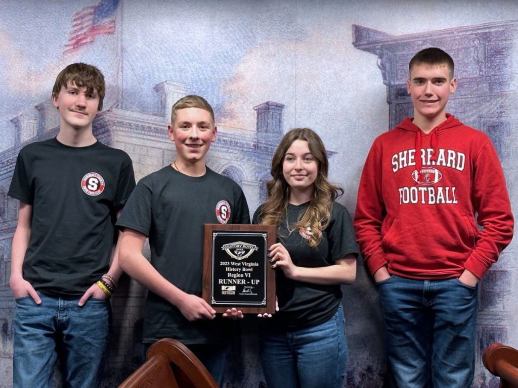 Pictured from left are SMS WV History Bowl Team 2 members Jacob Kale, Ryan Himrod, Megan Robinson and Hayden Ward.